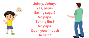 Johny Johny Yes Papa Poem Song Rhymes with Lyrics