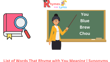 List of Words That Rhyme with You Meaning | Synonyms